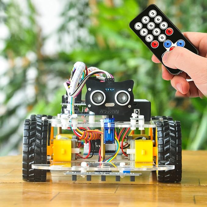 OSOYOO IoT Smart Robot Car Kit for Arduino – Classroom STEM Robotics Kit with WiFi & Bluetooth Control, Coding & Electronics Learning Platform for Schools