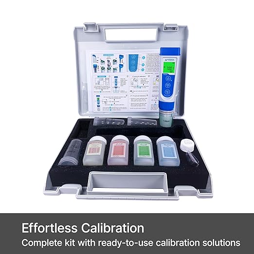 Apera Instruments PR60F Premium pH/ORP (Redox) Tester Kit with Dual Flat Sensor Pre-calibrated for High-Accuracy Simultaneous pH/ORP/Temp. Measurement