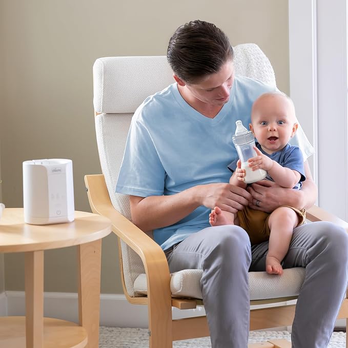 Chicco Digital Bottle Warmer & Sterilizer for Baby Bottles, Baby Food Jars, and Milk Bags | Eliminates 99.9% of Germs | 4 Heating Options | Digital Touchscreen | Automatic Shut-Off & Sound Alert