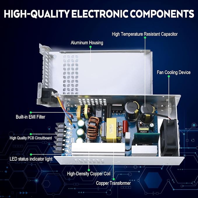 VAYALT 48V 20.8A 1000W DC Switching Power Supply, Universal Regulated Switching AC 110V/220V to DC 48V Transformer, Power Supply for Industrial, CCTV, Computer Project, 3D Printer, LED Strip Light