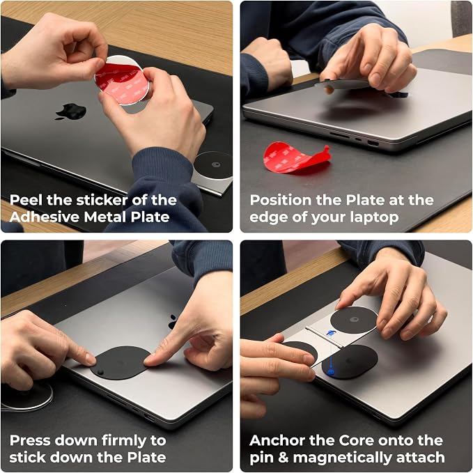 Rolling Square Edge Pro Tablet Kit - Mount and Phone Magnetic Holder, Smartworking & Productivity Stand Accessory, Compatible with MagSafe, Compatible with Any Tablet or Phone, Gray