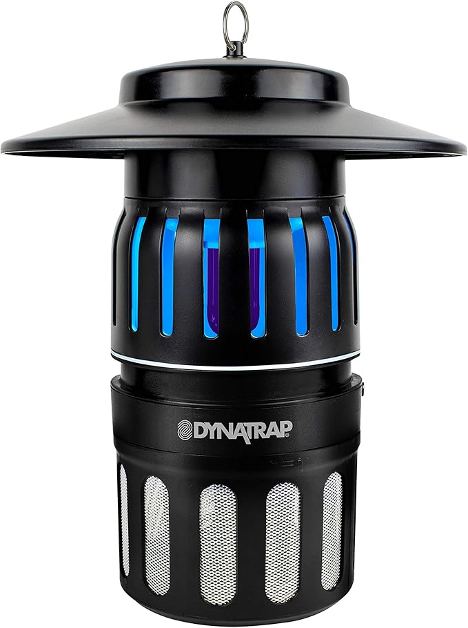 DynaTrap DT1050SR 1/2 Acre Mosquito & Flying Insect Trap – Kills Mosquitoes, Flies, Wasps, Gnats, & Other Flying Insects - Bug Zapper Alternative - Black