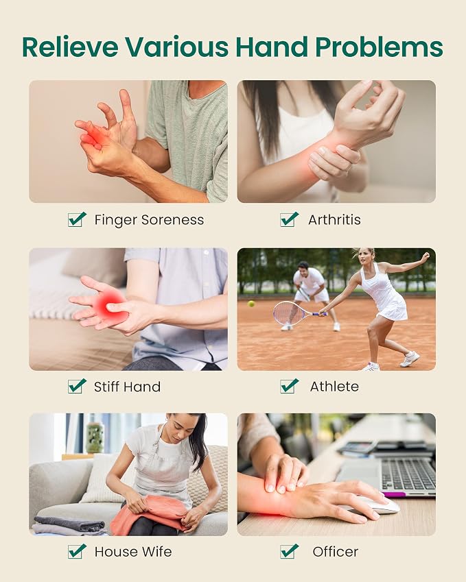 Snailax Hand Massager with Heat and Compression, Vibration, Cordless Hand Massager for Arthristis, Carpal Tunnel, Gifts for Women, Men, Mom(Black)