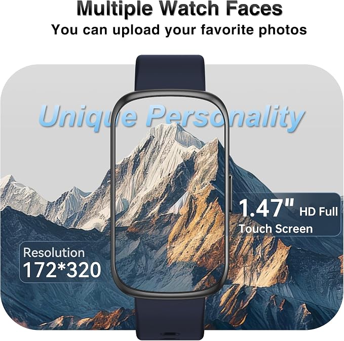 Fitness Tracker, Smart Watches for Women Men with 24/7 Heart Rate/Blood Pressure/Blood Oxygen Monitor, Sleep Tracker, Calories&Step Counter, IP68 Waterproof Health Activity Trackers for Android&iPhone