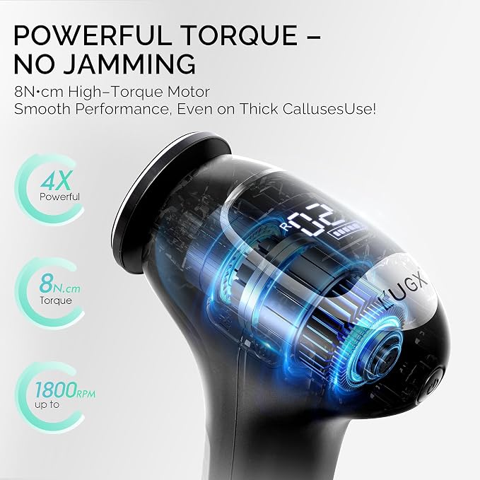 L'UGX Electric Foot Callus Removers with Nail Dust Collector