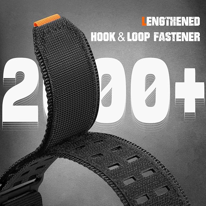 Bandletic Compatible with Apple Watch Ultra Band Men Women, Wide Tactical Military Nylon Rugged Soft Sport Loop for iWatch 49mm(Ultra 3/2/1),46mm(11/10),45mm(9/8/7),44mm(SE3/SE2/SE/6/5/4),42mm(3/2/1)