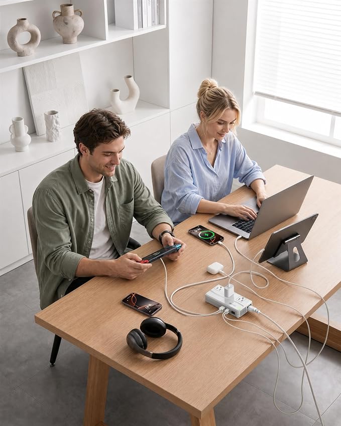 BESTEK 220V to 110V Converter, 300W AC Voltage Converter US to Europe with 2 USB-C (PD20w), Step Down Power Converter for European Travel, (EU/UK/AU/JP/India/South Africa 5 Universal Plug Adapter)