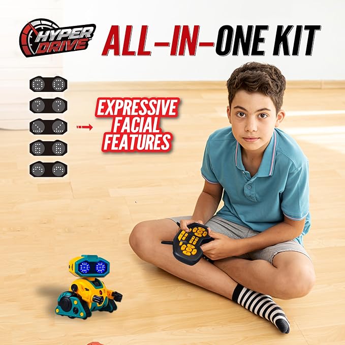 Hyper Drive Smart-Bot Coding Robot Kit for Kids – STEM Robotics Toy with Easy Programming for Beginners – Build, Code & Play Educational Robot