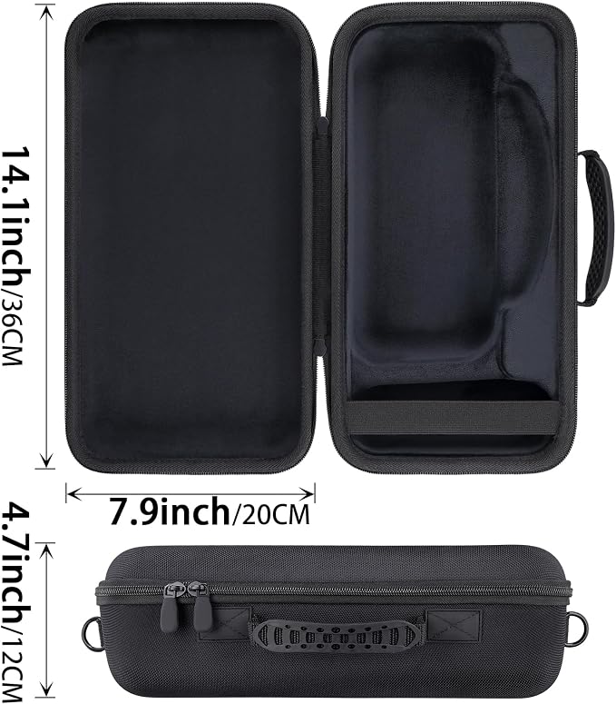 for Bose SoundLink Max Portable Speaker Hard Protective Case, Portable Travel Case with Shoulder Strap and Handle (Black Case) - co2CREA