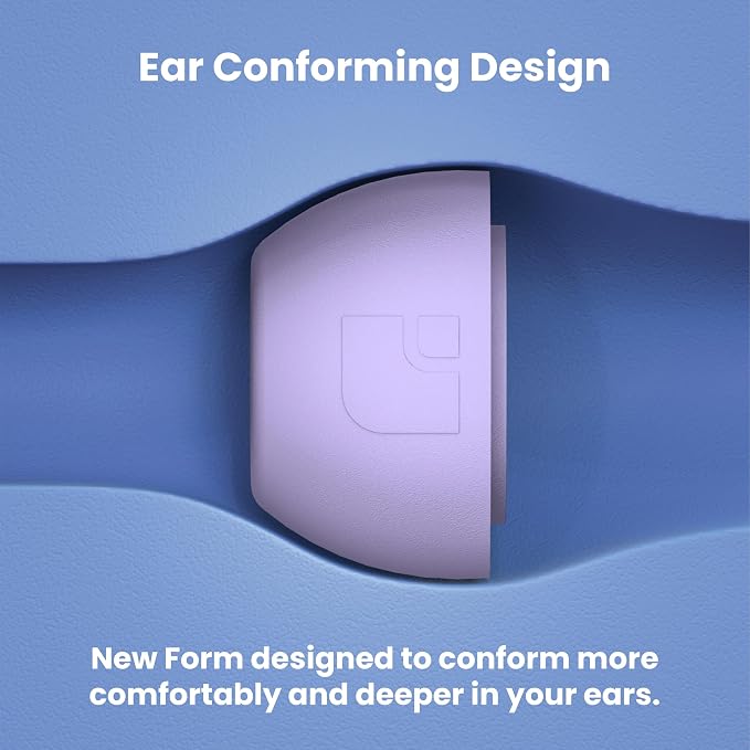 Foam Masters Ultra-Premium Memory Foam Ear Tips for AirPods Pro 1st & 2nd Gen | 3 Pairs | New Ver. | Secure Fit | Super Comfort | Better Noise Cancel | Replacement Buds (Small, Lilac Purple)