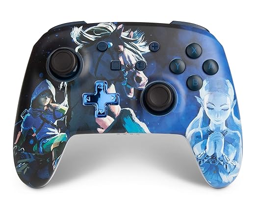 PowerA Enhanced Wireless Controller for Nintendo Switch/Switch 2 / Switch Lite/OLED Model - Legend of Zelda, Midnight Ride - Gamepad, game controller, Officially Licensed