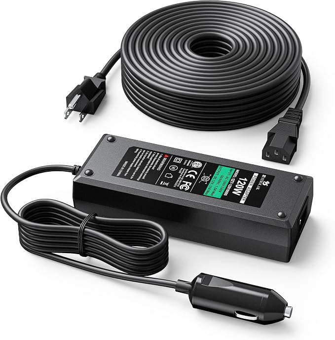 12V 10A Power Supply for Green Mountain Grill Davy Crockett, Daniel Boone Prime/Plus, Jim Bowie Prime/Plus, Ledge, Peak, Trek, 33Ft Power Adapter Replacement for All 12V GMG Pellet Grills