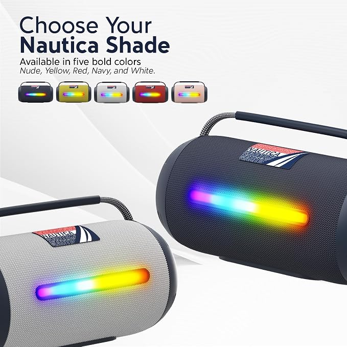 Nautica Urban SP610 True Wireless Outdoor Speaker, Portable IP5 Splash-Proof Bluetooth Speaker, Perfect for Camping, Beach, Backyard & Travel