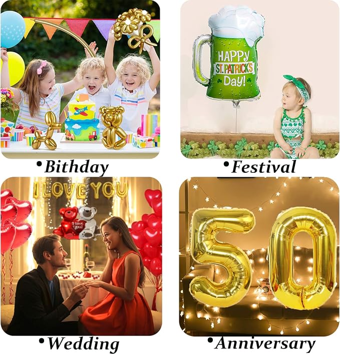 Electric Magic Balloon Pump, Electric Air Inflator Party Air Blower Pump with 1 Nozzle 1 Balloon Cutter and 10 Pcs Long Balloons,Great for Twisty Curly Balloon, Foil Balloons