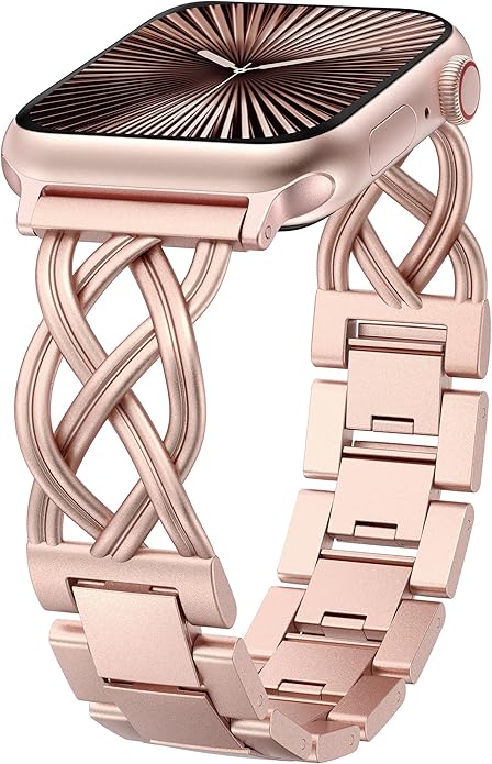 TOYOUTHS Dressy Bracelet Compatible with Apple Watch Bands 38/40/41/42/44/45/46/49mm Women, Celtic Stainless Steel Metal Fancy Nice Pretty Strap for iWatch Series 11 10 9 8 7 6 5 4 Ultra/SE 3 2 1