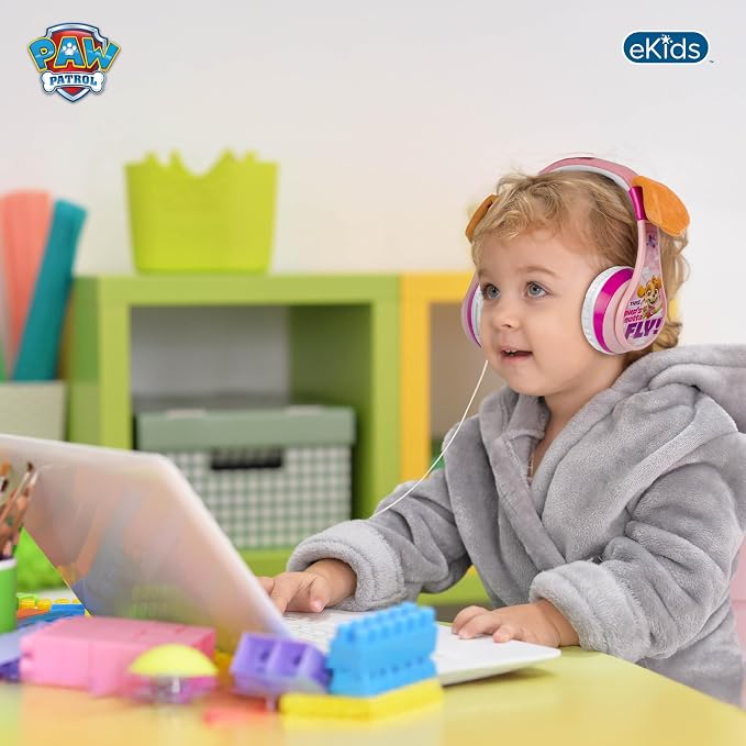 Paw Patrol Bluetooth Headphones for Kids, Wireless Headphones Skye Liberty