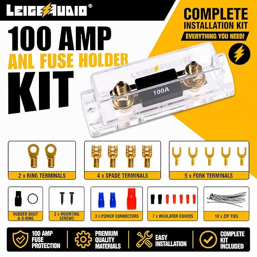 4 Gauge Amp Wiring Kit Ture 4 AWG Amplifier Installation Wiring Kit - Car Subwoofer Wiring Kit Helps You Make Connections and Brings Power to Your Radio, Subwoofer and Speakers