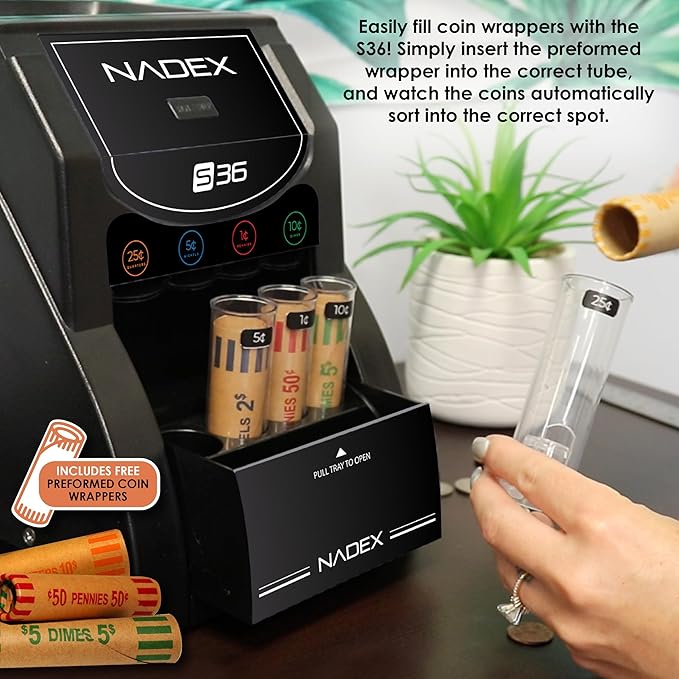 Nadex 36SN Automatic Coin Sorter and Wrapper
