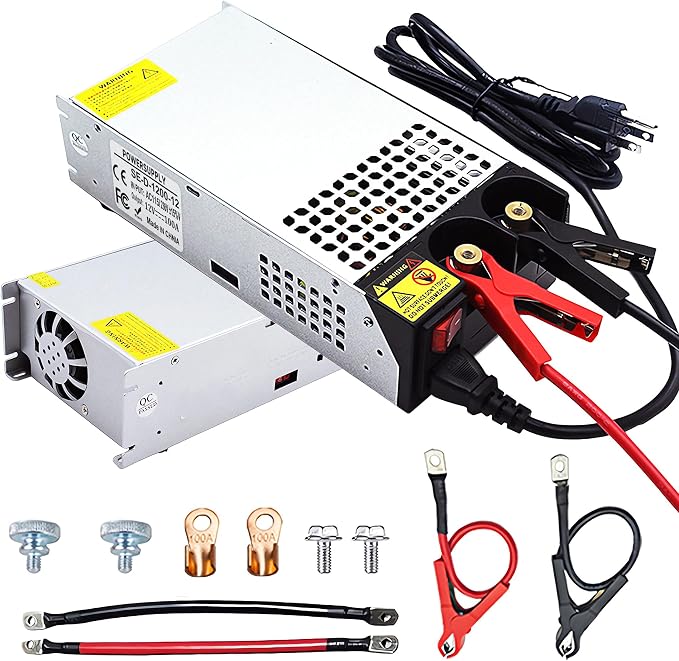AC to DC 12V 100A 1200W Power Supply Switching Universal Regulated AC to DC Converter AC 110V 220V to DC 12V SMPS Transformer Driver Adapter for LED Strip Light, CCTV Camera, RV(DC12V-100A-1200W)