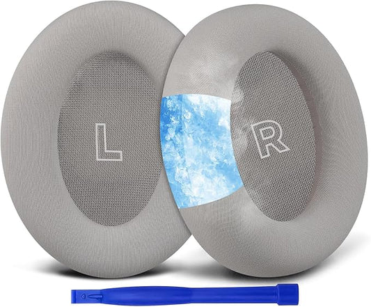 SOULWIT Full Cooling Gel Replacement Earpads for Bose QC Ultra/New QuietComfort Ultra(2nd Gen) Wireless Headphones, Ear Pads Cushions with Breathable Ice Silk Fabric and Noise Isolation Foam-Sandstone