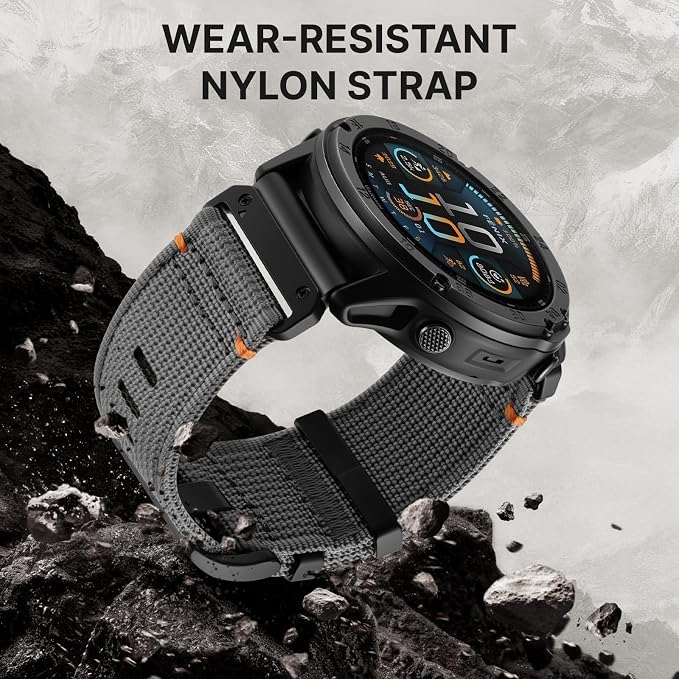 Bandletic Quick Fit 26mm Nylon Bands Compatible with Garmin Fenix 8 Pro 51mm/7X pro/7X/6X Pro/6X/5X/Plus Band - Sports Nylon Strap Replacement for Instinct 2X Solar 3 50mm /Enduro/Quatix Smartwatches