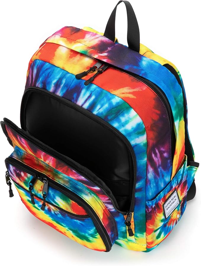 Super Real Business Bluetooth Speaker Backpack with 20-Watt Speakers & Subwoofer for Parties/Festivals/Beach. Rechargeable, Works with iPhone & Android (Tie Dye)