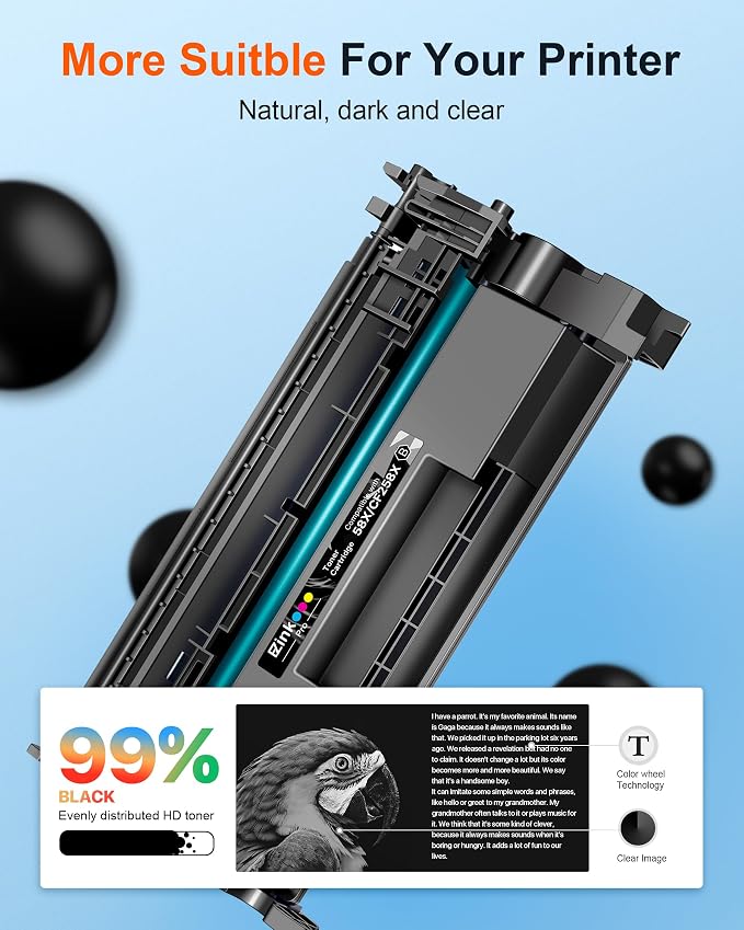 E-Z Ink Pro 58X HP Toner Cartridge High Yield Replacement for HP 58X CF258X 58A CF258A Compatible with HP LaserJet MFP M428fdw M428fdn M428dw M404 M428 Pro M404n M404dn M404dw, 2 Pack (with Chip)