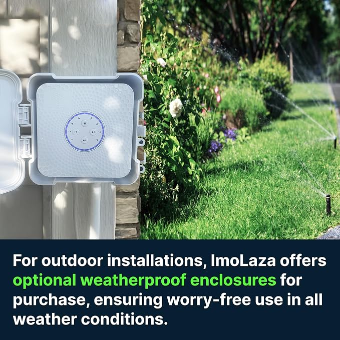 ImoLaza Indoor Smart Sprinkler Controller, ET Automatic Watering Irrigation Controller,2.4GHz WiFi, Ultra Water Saving via Rain/Wind/Freeze/Saturation Skip, App Remote Control & Fault Alerts (8-Zone)