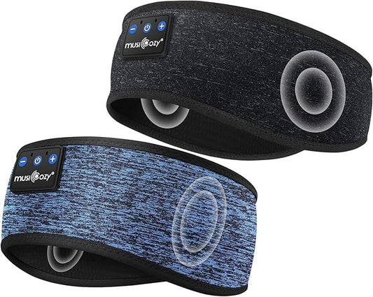 MUSICOZY Bluetooth Headband 2-Pack – Wireless Music Sleep Headphones Set for Men and Women