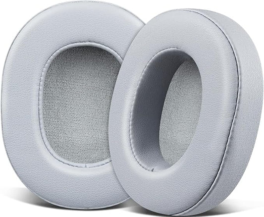 SOULWIT Replacement Earpads for Skullcandy Hesh 3/ANC/Evo & Crusher Wireless/ANC/Evo & Venue ANC Over-Ear Headphones, Ear Pads Cushions with Protein Leather, Noise Isolation Foam - Grey