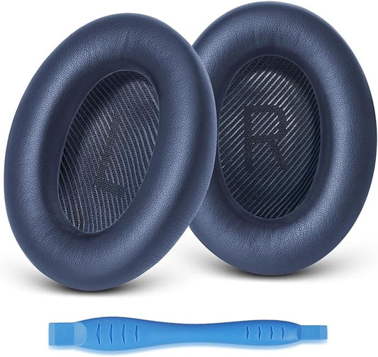 GEVO Ear Pads Cushions Replacement for Bose QC35 ii QC35, Earpads for Bose QuietComfort 35ii 35 Headphones with Protein Leather Noise Isolation Memory Foam (Midnight Blue)