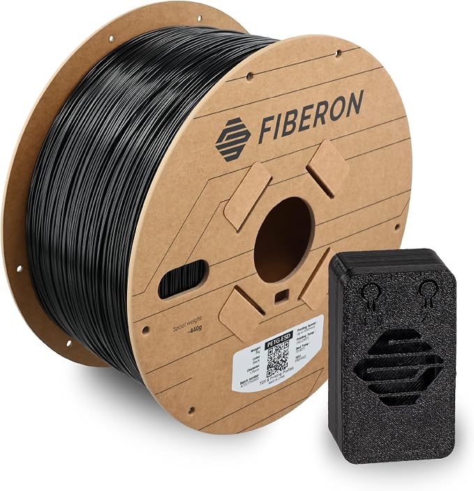 Polymaker Fiberon PETG-ESD Filament 1.75mm Black 3kg – Electrostatic Discharge Safe, Tough PETG 3D Printer Filament for Electronics Industry