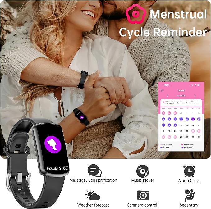 Health Fitness Tracker with 24/7 Heart Rate, Smart Watch with Blood Pressure and Blood Oxy-gen Monitor, Bulit-in 120+ Sport Mode, Sleep Tracking Waterproof Activity Tracker for Women Men