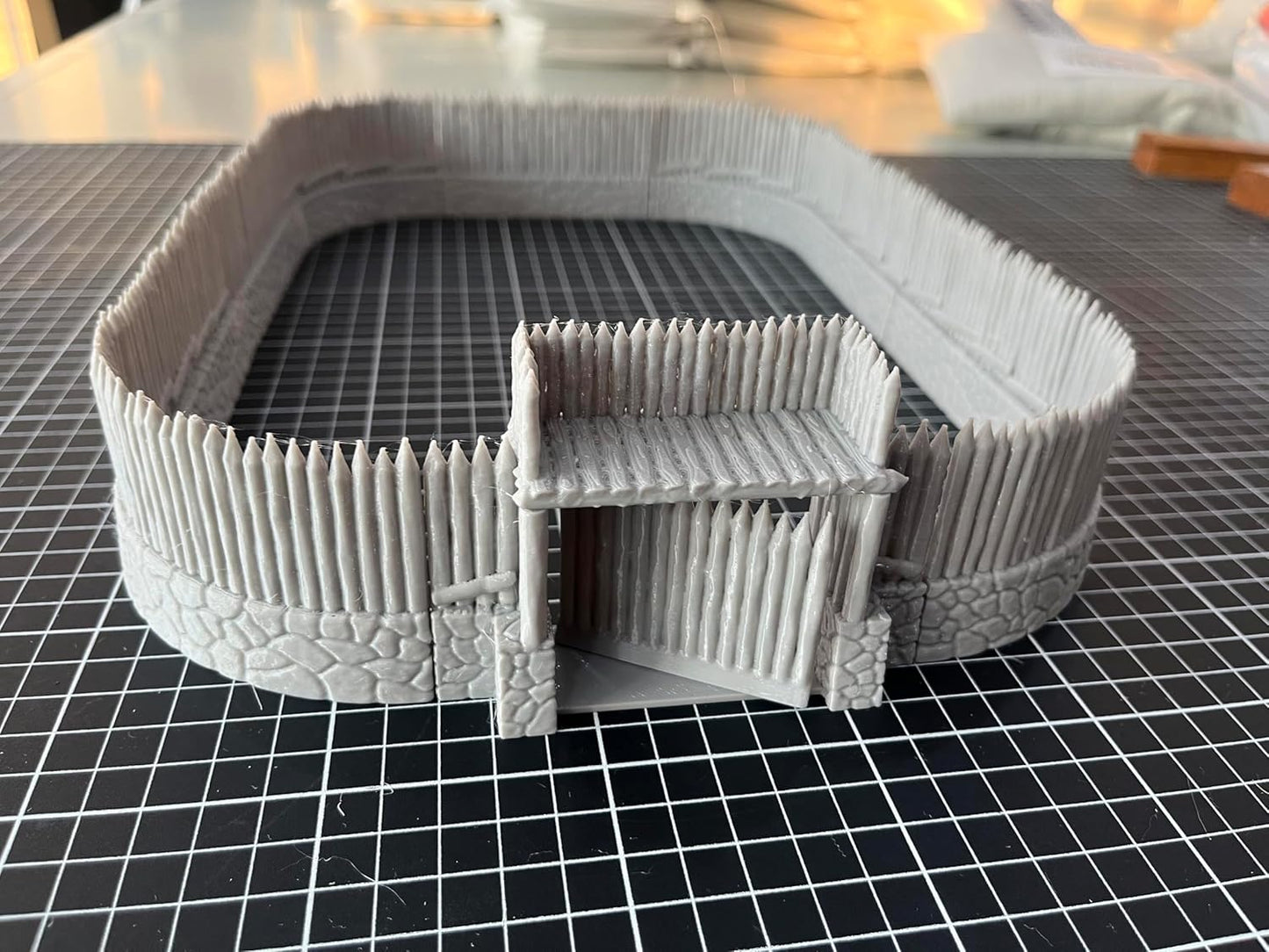 HAUTICO Tabletop RPG Village Wall Scenery and Wargame Terrain for 18mm Miniatures (Simple Edition)