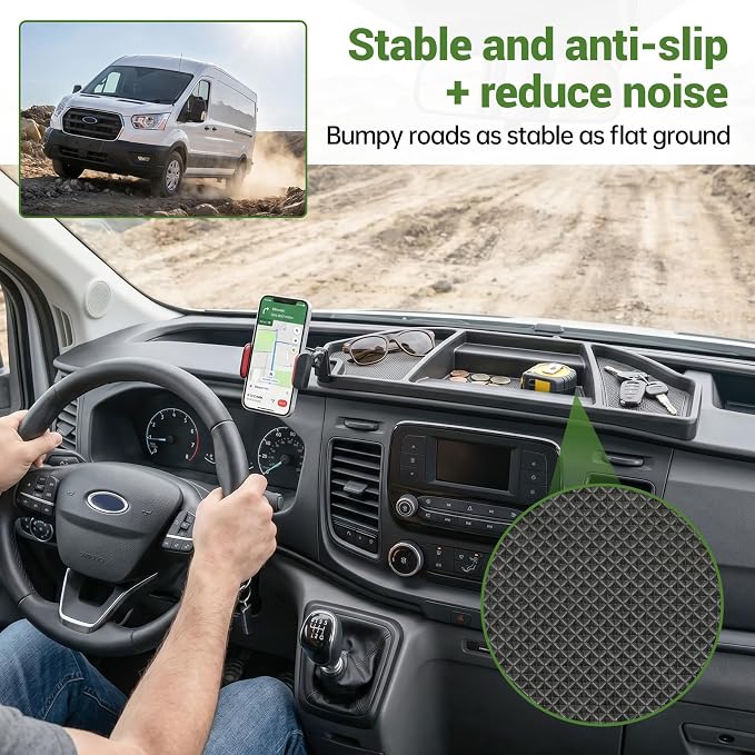 Magnetic Phone Mount Holder for 2020-2026 Ford Transit 150 250 350 Magnet Dash Cell Phone Cradles Adjustable Phone Stand Accessories for 2020+ Transit 150-350(Not for Transit Connect)
