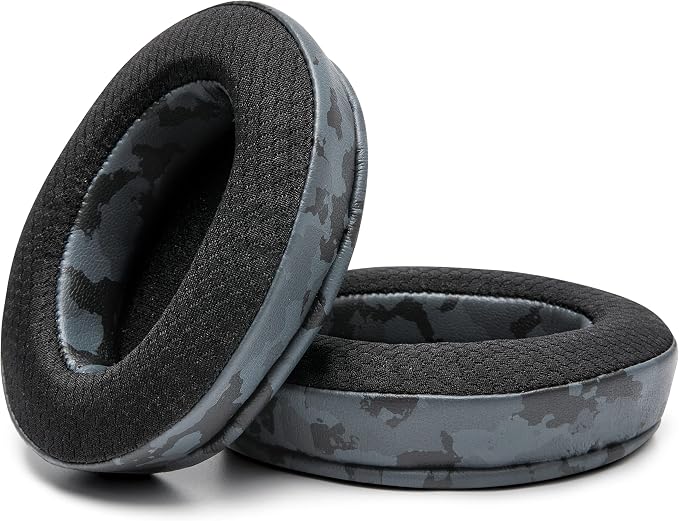WC Freeze for Arctis Nova - Hybrid Fabric Cooling Gel Replacement Earpads for Arctis Nova Pro Wired, Nova 7, 5, 4, 3, 1 - Made by Wicked Cushions (Does Not Fit Nova Pro Wireless) | Black Camo