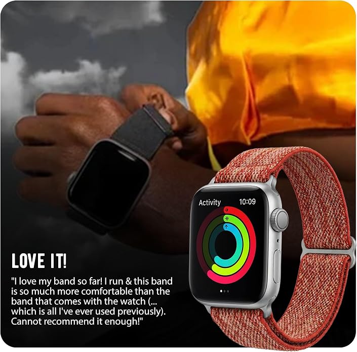 Braxley Bands for Apple Watches - Stretchy and Washable - Adjustable with Apple Watch Bands for Women & Men - Compatible with Apple Watch Series SE Ultra 9 8 7 6 5 4 3 2 1