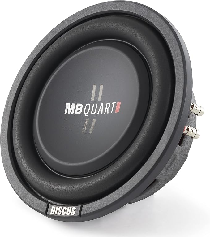 MB Quart 8 Inch 400 Watt MAX 200 Watt RMS 4 Ohm Dual Voice Coil, Shallow Slim Subwoofer for Car Audio Sound System, Single Speaker - DS1-204