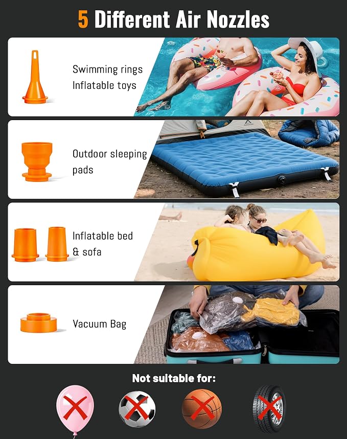 AirSwim Inflatable Baby Seat and Portable Electric Air Pump for Inflatables