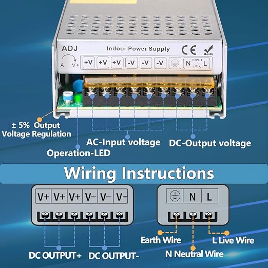 New Version DC 12V 50A 600W Power Supply 110V AC to 12V DC Converter Power Supply Adapter 50A 600W Switch Transformer for Motor Pump CCTV Security Camera Car Stereo 3D Printer