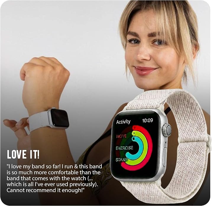 Braxley Bands for Apple Watches - Stretchy and Washable - Adjustable with Apple Watch Bands for Women & Men - Compatible with Apple Watch Series SE Ultra 9 8 7 6 5 4 3 2 1