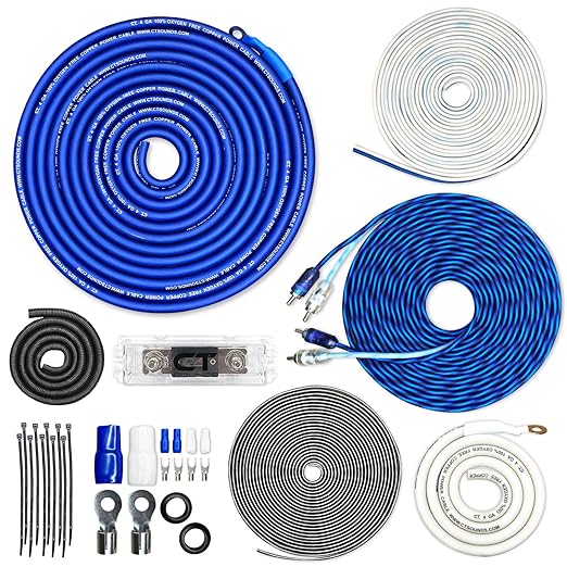 CT Sounds 4 Gauge OFC Complete Amp Wiring Install Kit, AMPKIT-4GA-ELITE