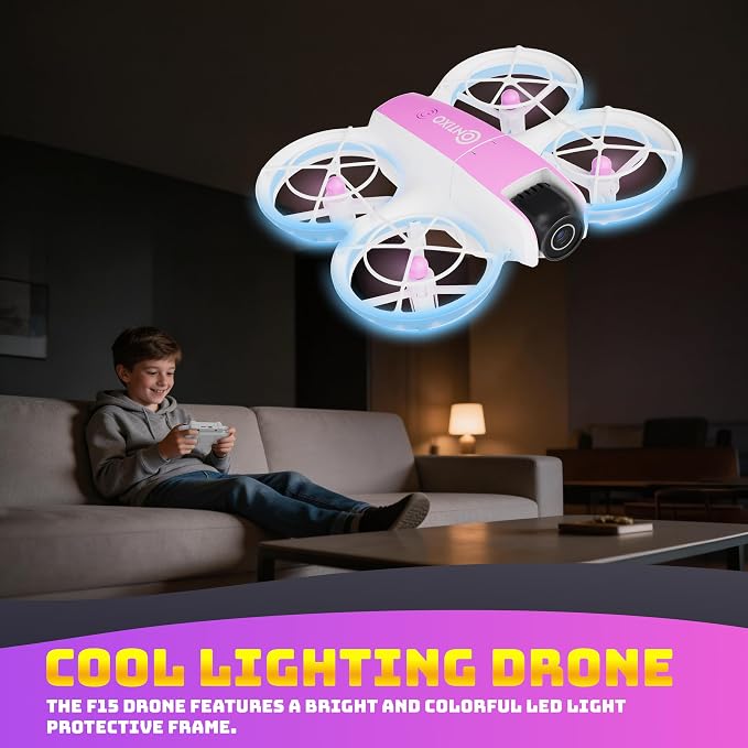 Contixo F15 Astro Mini Drone with 2.4" Screen Remote – 720P HD Dual Camera, Live Video Display, Optical Flow Hover, One-Key Takeoff/Landing, 360° Stunts, 2 Batteries, Beginner Drone for Kids & Adults