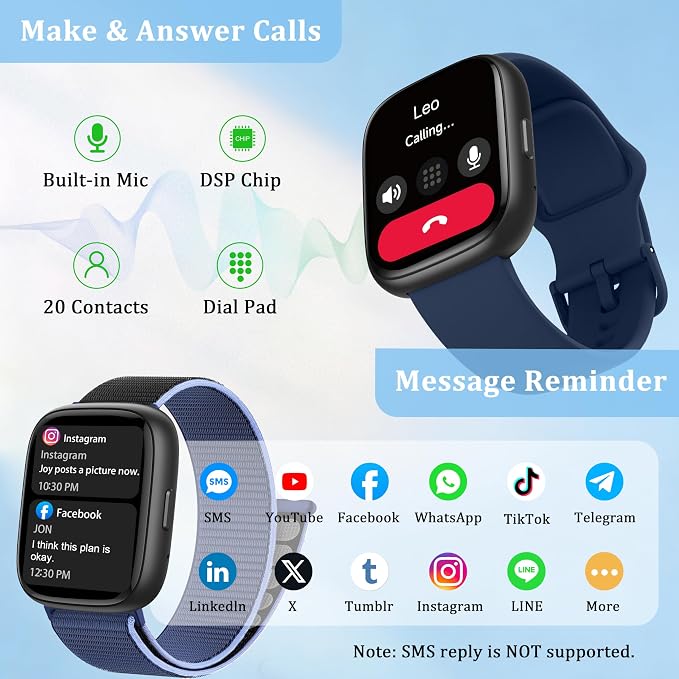 Smart Watch for Women Men, 2026 Upgrade Smartwatch [2 Bands, 44mm case], 1.83" Fitness Tracker Watch Alexa Built-in, Make/Answer Call, HR Sleep Stress Monitor, IP68 Waterproof Step Counter Watch