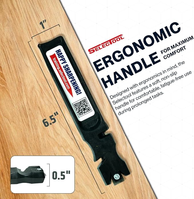 SELECTOOL Knife & Tool Sharpener, Father’s Day Gift for Dad, Manual Blade Sharpener for Kitchen Knives, Pocket Knives, Scissors, Axes & Outdoor Tools, Made in USA