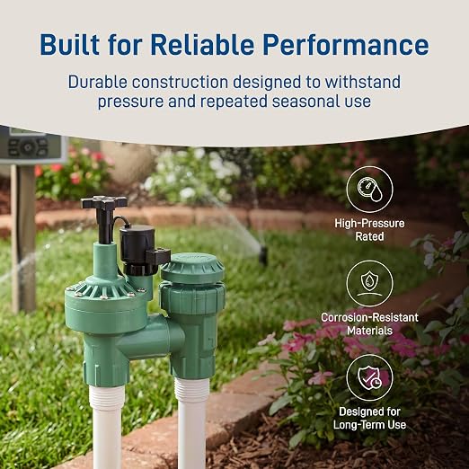 Orbit 57623 3/4" FPT 100 Series Anti-Siphon Automatic Sprinkler Valve with Flow Control (Pack of 2)