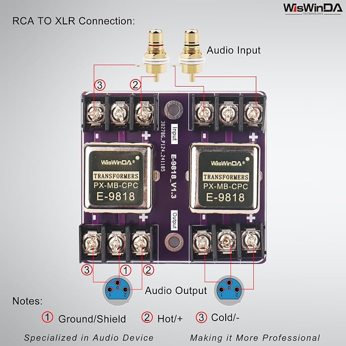 Multipurpose Audio Isolation Converters Screw Terminal Block Connectors Noise Filter Hum Eliminator with Convenient Phoenix Connectors for Audio Playing Devices Eliminate The Hum Noise