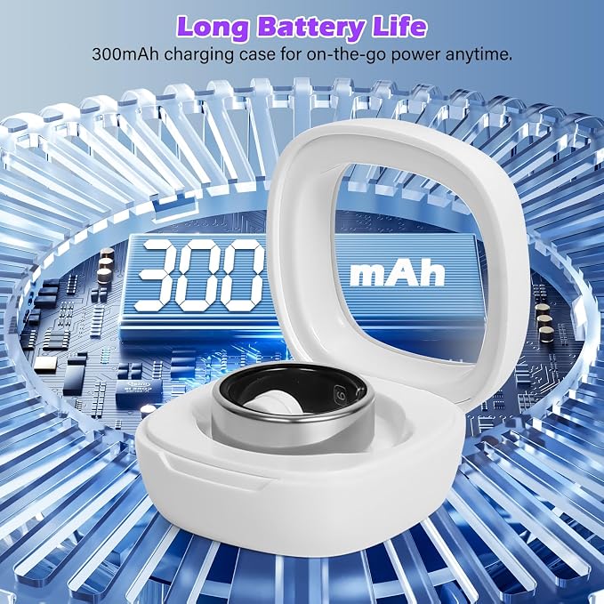 Smart Ring for Women and Men – Fitness & Health Smart Ring with Heart Rate and Sleep Tracking – Waterproof Activity & Wellness Ring Compatible with iPhone and Android (10#)