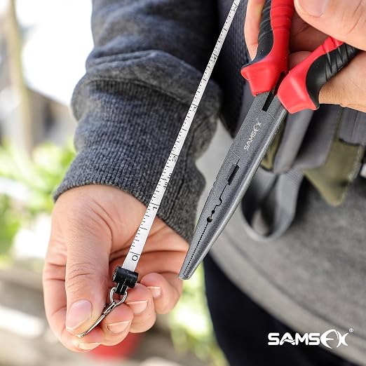 SAMSFX Tape Measure Retractor Fly Fishing Zinger Retractors Carabiner Style Clip on Back Tether Tools Badge Holder (1PC in Pack)
