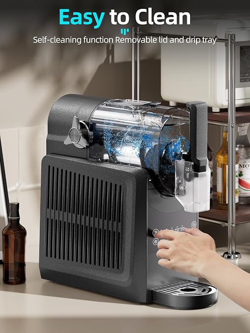 VNN Slushie Machine - 92 oz Slushy Machine for Home No Ice Needed, Frozen Drink & Slushie Machine, 5 Preset Programs, Auto-Clean, Suitable for Margaritas, Smoothies, Milkshakes, Black